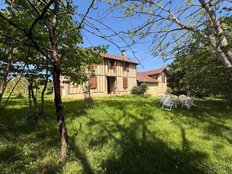 Nogaro(32) 7 km, ANCIENNE METAIRIE GASCONNE 280m2 dont 160m2 habtiables sur 4.5ha, au bout d'un long chemin, CACHEE, SANS VIS A VIS, 5 ha de bois et terres, AU CALME, dépendances, rare — photo 1