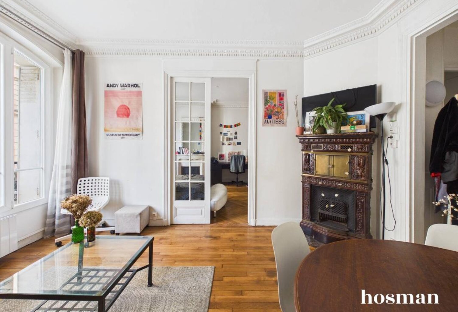Appartement 3 pièces traversant de 59 m² - Cheminées et double vitrage - Rue de la Clef, Paris 5ème — photo 1