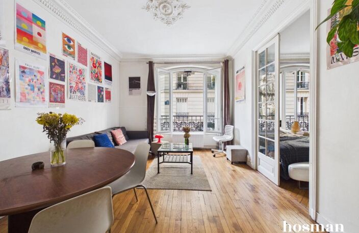 Appartement 3 pièces traversant de 59 m² - Cheminées et double vitrage - Rue de la Clef, Paris 5ème — photo 2