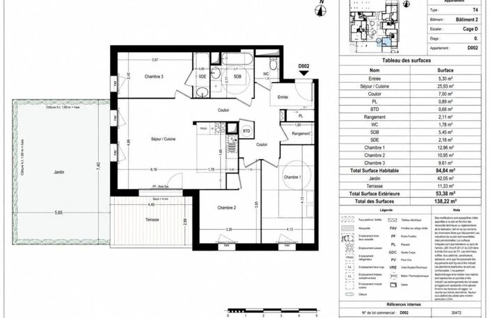 APPARTEMENT TYPE 4 AVEC JARDIN PRIVATIF ET TERRASSE (ENSEMBLE EXTÉRIEUR DE 55 M2) - TRIPLE PARKING EN SOUS-SOL SÉCURISÉ -- DANS RÉSIDENCE NEUVE EN VEFA -- POSSIBILITÉ DE BÉNÉFICIER D'UNE TVA RÉDUITE 5,5% SOUS CONDITIONS D'ÉLIGIBILITÉ (PRIX 356 300€) -- — photo 3