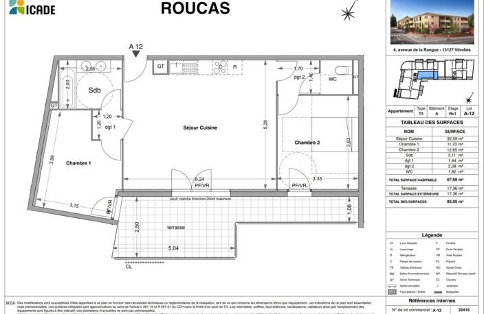 APPARTEMENT NEUF TYPE 3 AVEC TERRASSE DE 17 M2 ET DOUBLE PARKING EN SOUS-SOL À VENDRE DANS PROGRAMME IMMOBILIER NEUF EN VEFA -- ÉLIGIBLE DISPOSITIF JEANBRUN OU LLI (TVA RÉDUITE 10% - PRIX D'ACQUISITION RÉDUIT À 290 600 € SOUS CONDITIONS) -- — photo 2