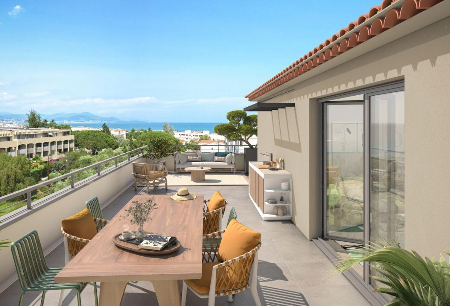 APPARTEMENT NEUF TYPE 3 EN DERNIER ÉTAGE AVEC MAGNIFIQUE TERRASSE DE 64 M2 -- DOUBLE PARKING PRIVATIF EN SOUS-SOL -- DANS RÉSIDENCE HAUT DE GAMME À ANTIBES — photo 1