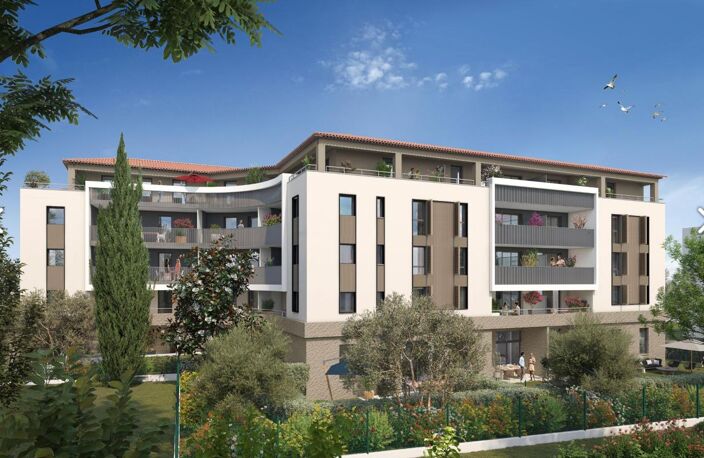 APPARTEMENT NEUF TYPE 3 EN DERNIER ÉTAGE AVEC MAGNIFIQUE TERRASSE DE 64 M2 -- DOUBLE PARKING PRIVATIF EN SOUS-SOL -- DANS RÉSIDENCE HAUT DE GAMME À ANTIBES — photo 2