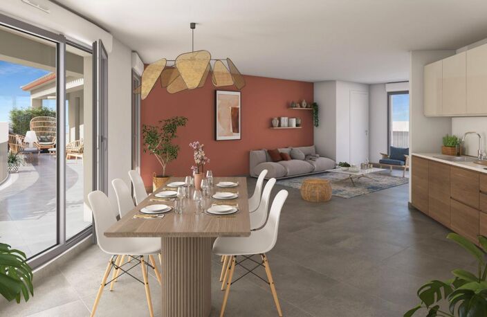 APPARTEMENT NEUF TYPE 3 EN DERNIER ÉTAGE AVEC MAGNIFIQUE TERRASSE DE 64 M2 -- DOUBLE PARKING PRIVATIF EN SOUS-SOL -- DANS RÉSIDENCE HAUT DE GAMME À ANTIBES — photo 3