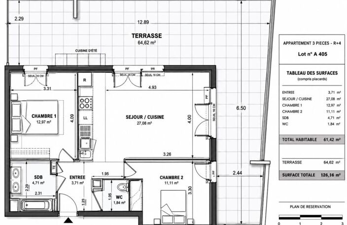 APPARTEMENT NEUF TYPE 3 EN DERNIER ÉTAGE AVEC MAGNIFIQUE TERRASSE DE 64 M2 -- DOUBLE PARKING PRIVATIF EN SOUS-SOL -- DANS RÉSIDENCE HAUT DE GAMME À ANTIBES — photo 4