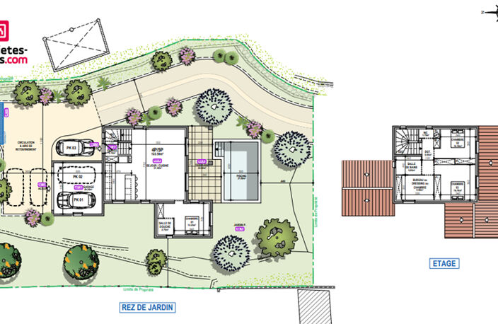 Terrain à bâtir de 1245 m2 avec Permis accordé et purgé pour une villa 4 pièces et piscine — photo 2