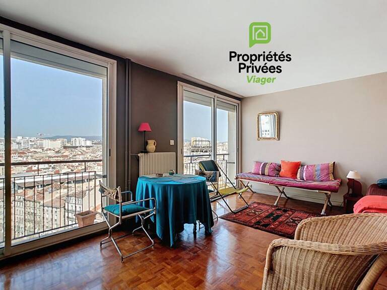 VIAGER OCCUPE  - VIEUX PORT  MARSEILLE - STUDIO ETAGE ELEVE et VUE IMPRENABLE — photo 1