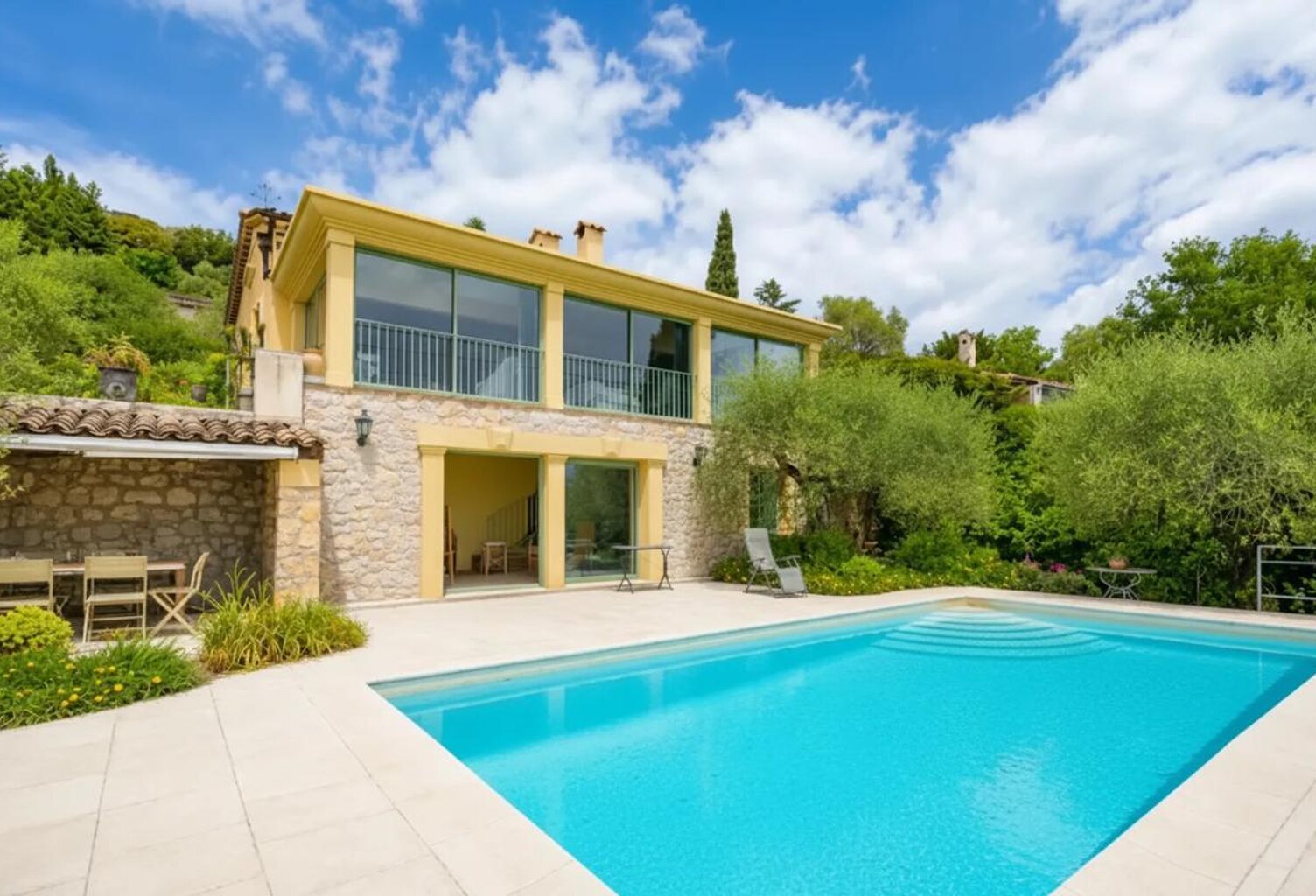 Villa avec piscine, vue sur collines, mer et lac + maison d'amis — photo 1