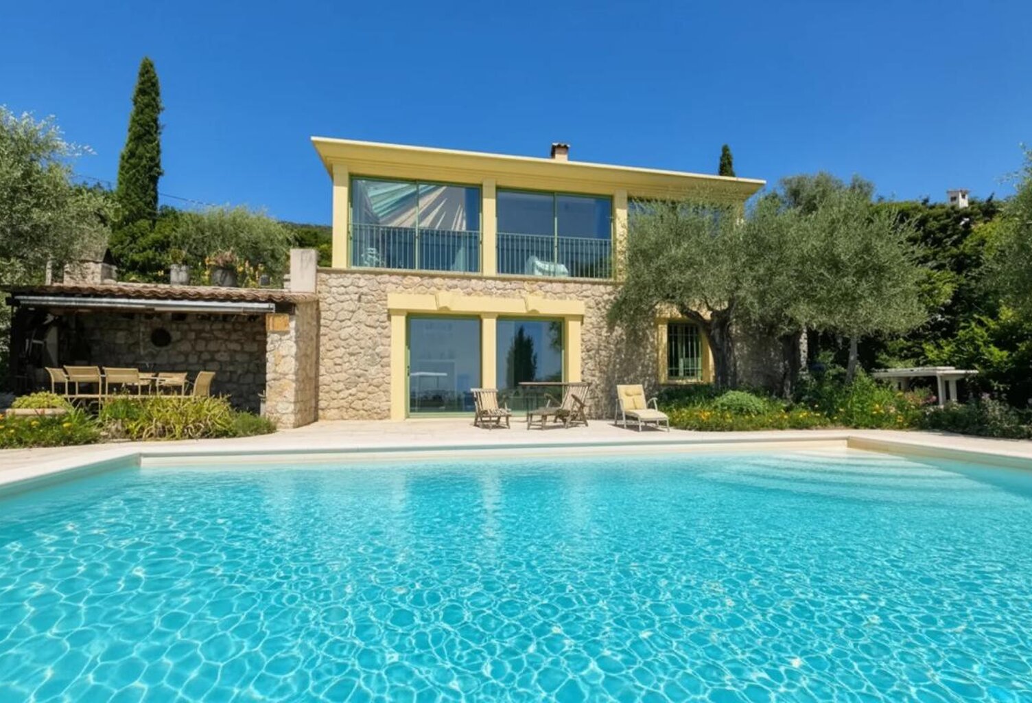 Villa avec piscine, vue sur collines, mer et lac + maison d'amis — photo 1