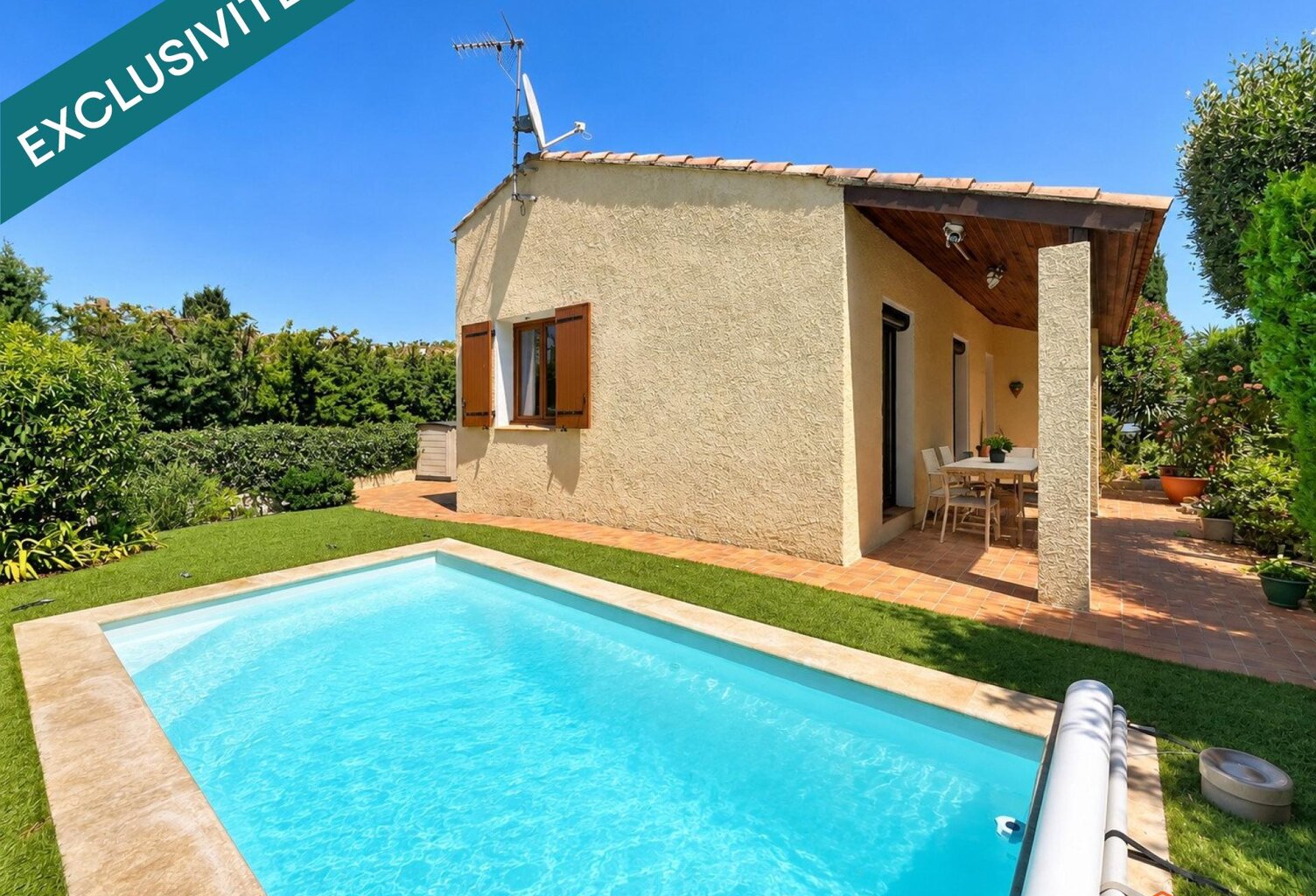 Maison T4 plain-pied, jardin, piscine, garage — photo 1