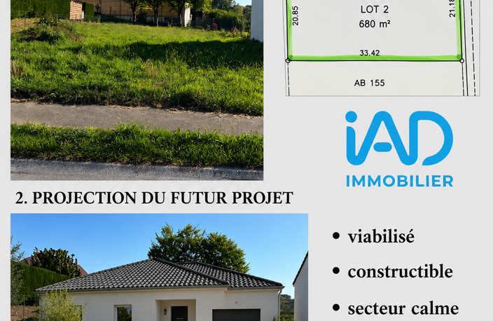Vente Terrain 680 m&sup2; — photo 3
