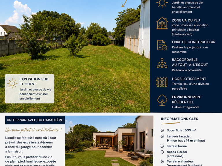 Vente Terrain à bâtir 503 m&sup2; — photo 1
