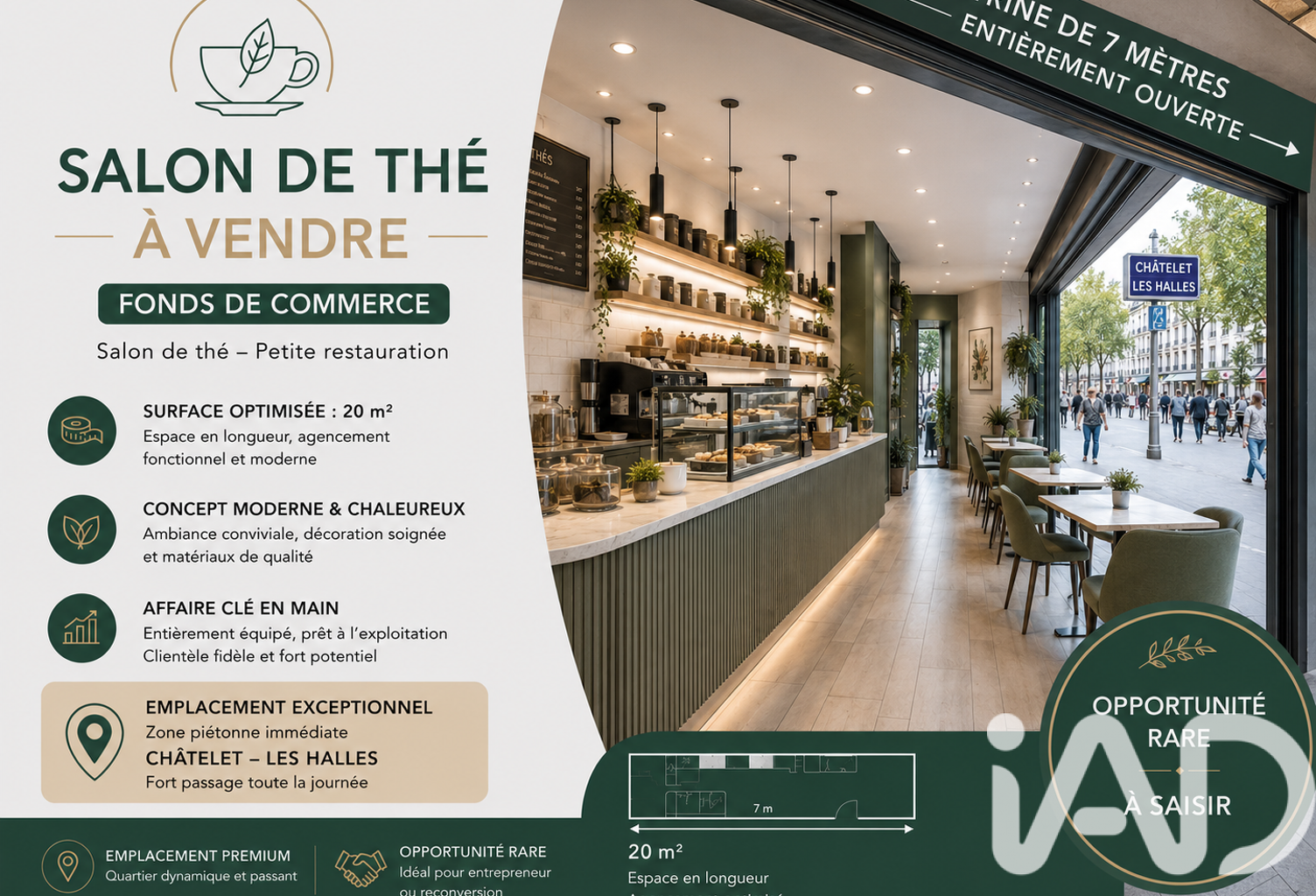 Vente Salon de thé 20 m&sup2; — photo 1