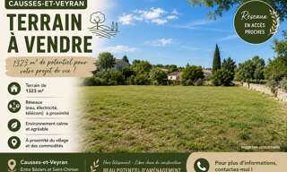 Terrain  1323 m² à vendre à Causses-et-Veyran (34490)