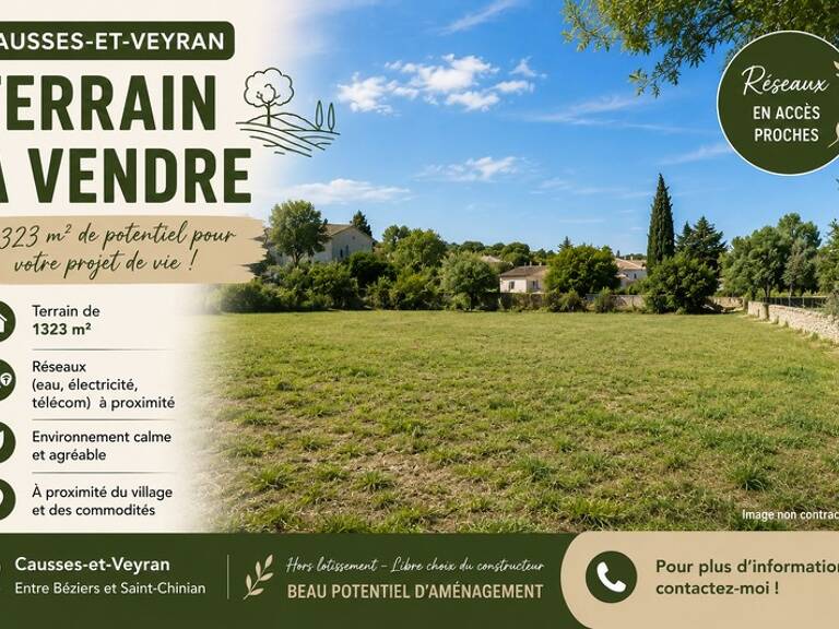 Terrain à vendre  CAUSSES ET VEYRAN (34) — photo 1