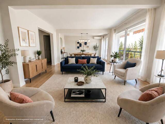 Caudéran Pasteur Appartement  3 pièce(s) 106 m2  ascenseur, balcon 14m2, garage et cave — photo du bien