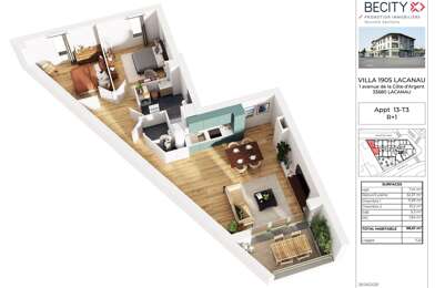 Appartement 3 pièces 332000 €