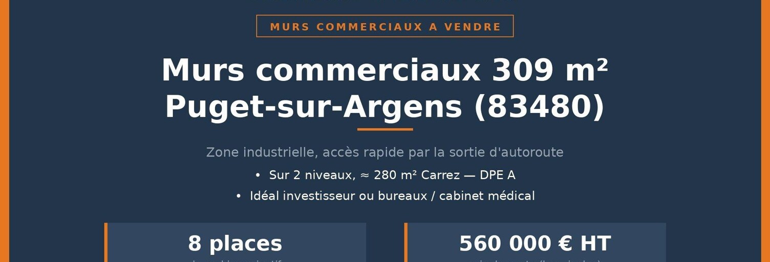 Commerce 16 Pièces 309 m² à vendre à Puget-sur-Argens (83480)