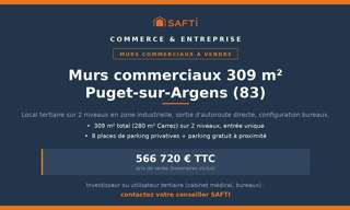 Commerce 16 Pièces 309 m² à vendre à Puget-sur-Argens (83480)