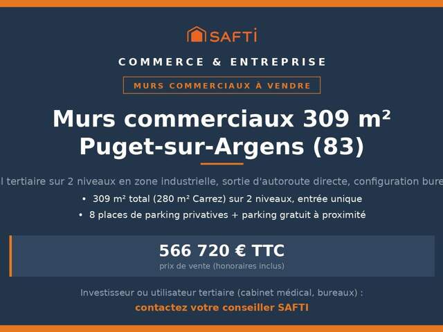 Murs commerciaux de 309 m² (280m² Carrez) — photo du bien