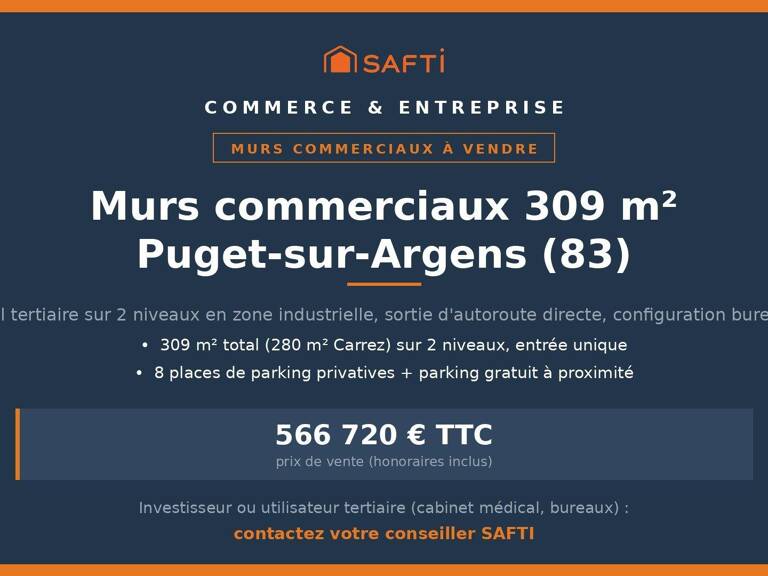 Murs commerciaux de 309 m² (280m² Carrez) — photo 1