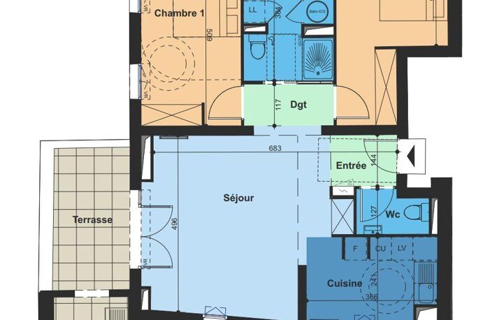 Vente Appartement 3 pièces — photo 3