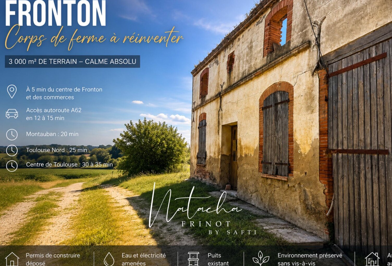 FRONTON  ANCIEN CORPS DE FERME À RÉINVENTER SUR ENVIRON 3 000 M² — photo 1