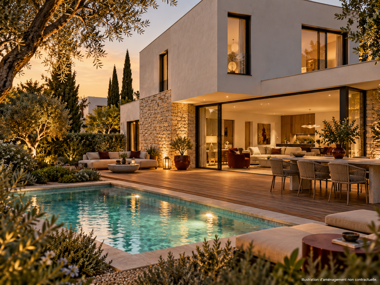 Villa contemporaine d’exception avec jardin paysager et piscine, au cœur d’Aiguelongue — photo 1