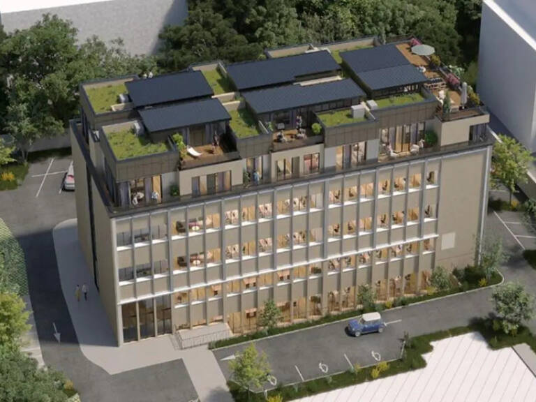 Bureaux à vendre à Boulogne Billancourt. Immeuble restructuré à neuf, 3 plateaux de plus de 500m² divisibles, PMR, 180m² d'espaces extérieurs communs, 24 parkings. Environnement calme et agréable — photo 1