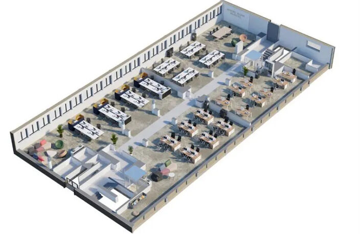 Bureaux à vendre à Boulogne Billancourt. Immeuble restructuré à neuf, 3 plateaux de plus de 500m² divisibles, PMR, 180m² d'espaces extérieurs communs, 24 parkings. Environnement calme et agréable — photo 2