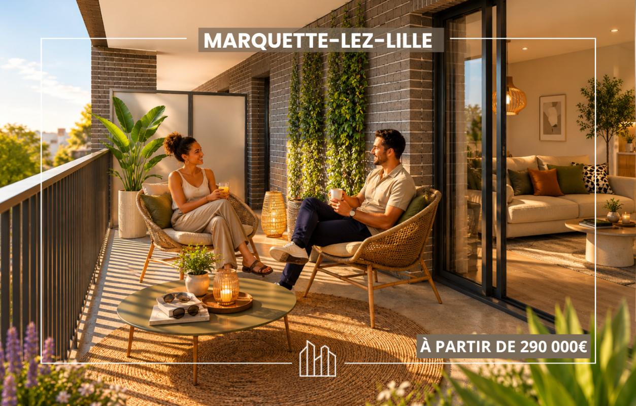 Appartement neuf 3 pièces 60 m² Marquette-lez-Lille 59520
