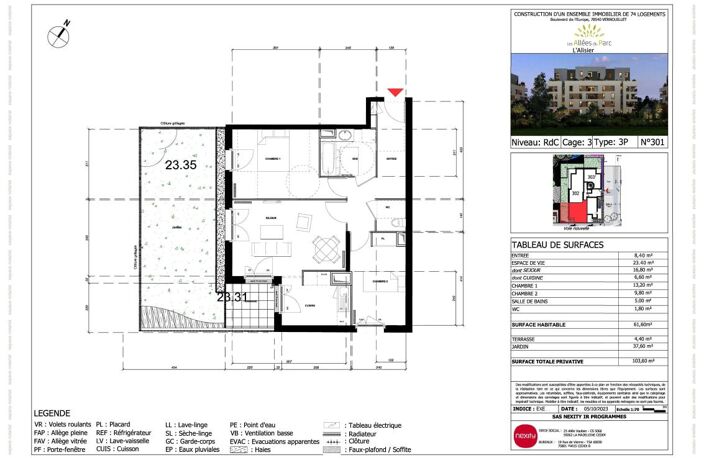 Appartement À Vendre 3 pièces avec jardin privatif — photo 2