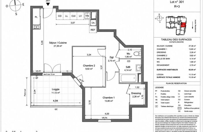 APPARTEMENT NEUF TYPE 3 DERNIER ÉTAGE AVEC LOGGIA ET PARKING PRIVATIF EN SOUS-SOL -- NORME PMR -- NORME RT2012 -- TVA RÉDUITE À 5,5% SOUS CONDITIONS D'ÉLIGIBILITÉ (PRIX RÉDUIT À 234 034 €) -- — photo 2