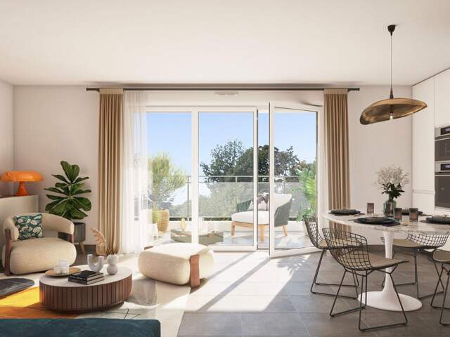 APPARTEMENT NEUF TYPE 2  DERNIER ÉTAGE AVEC TERRASSE SUD - NORMES PMR - RE2020 - DOUBLE PARKING PRIVATIF A BRIGNOLES - TVA RÉDUITE 5,5% SOUS CONDITIONS D'ÉLIGIBILITÉ (PRIX RÉDUIT À 195 087 €) !! — photo du bien