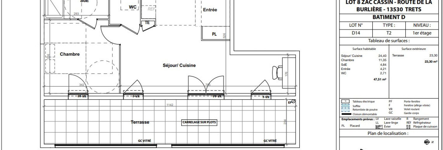 Appartement 1 Pièce 47 m² à louer à Trets (13530)