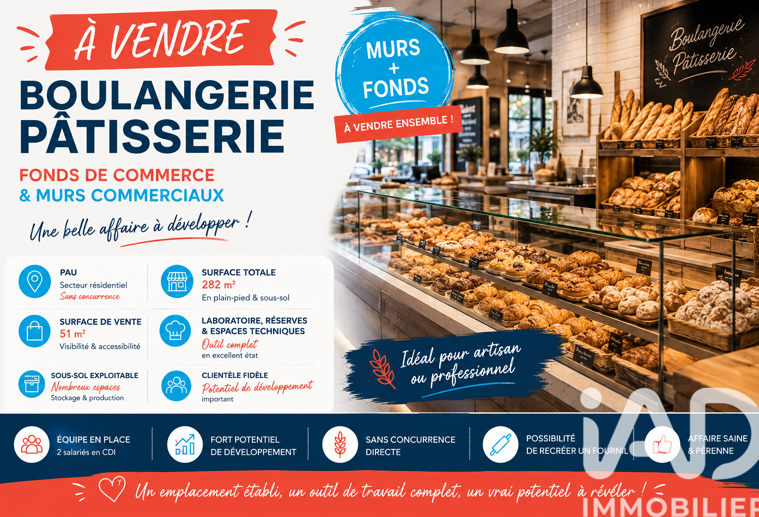 Vente Boutique/Local commercial 282 m&sup2; — photo 1