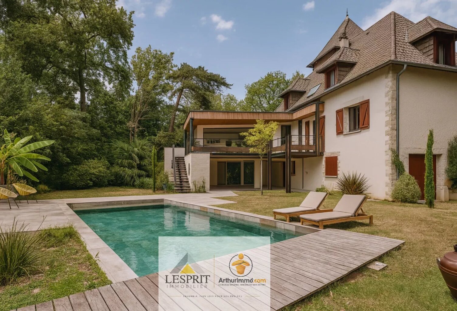 Maison d’Exception avec Parc Arboré et Piscine en Pierre de Bali — photo 1