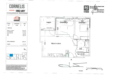 Appartement 3 pièces 854 €