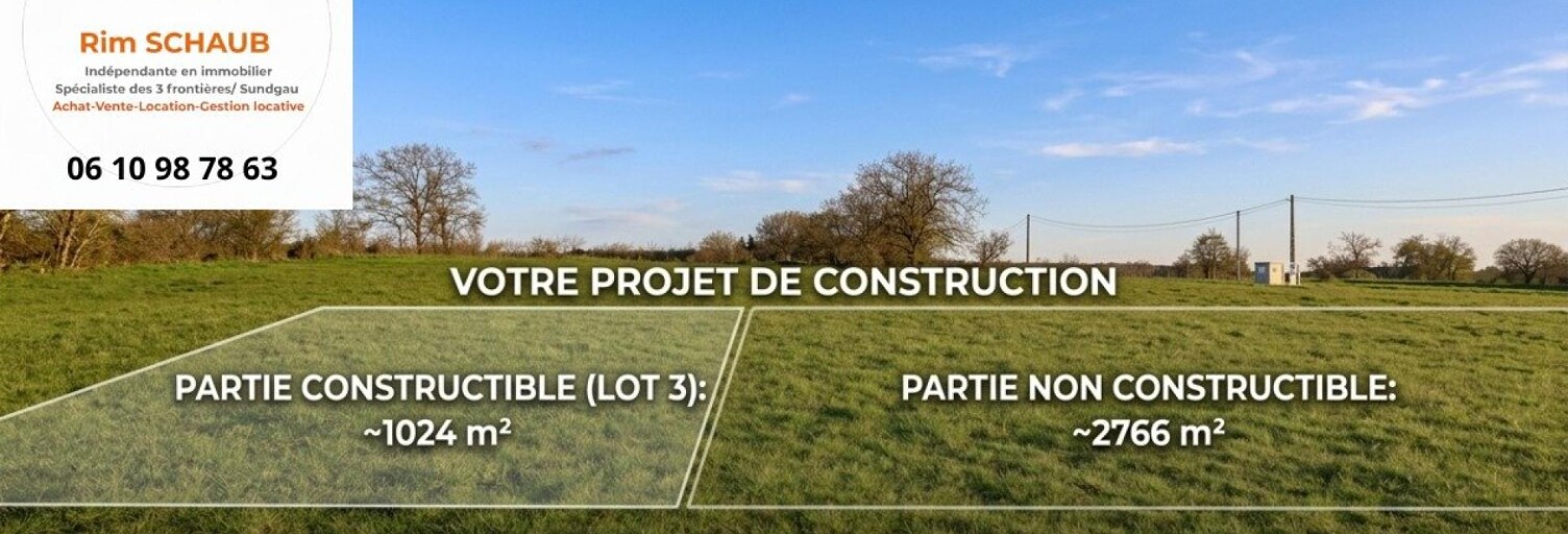 Terrain  3790 m² à vendre à Eteimbes (68210)