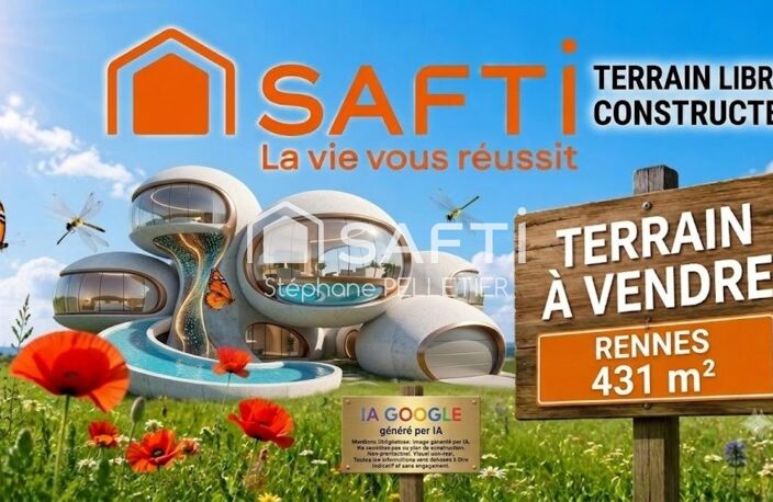 Terrain libre constructeur 431 m² Rennes — photo 3