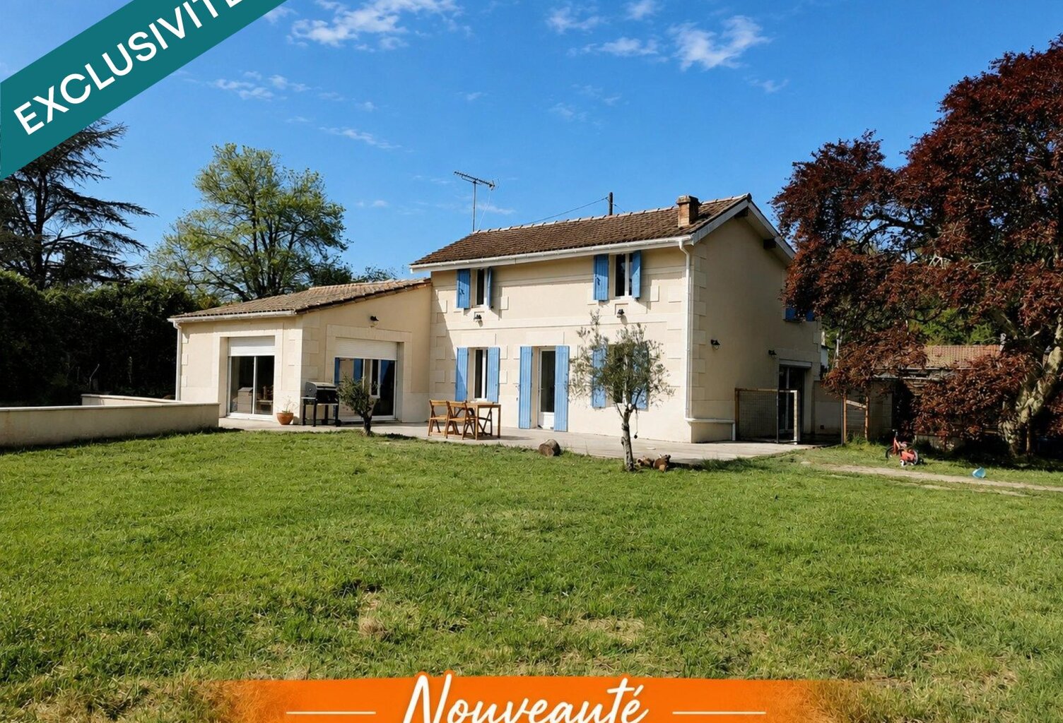 Belle girondine en pierre rénovée sur terrain de 1800m² — photo 1