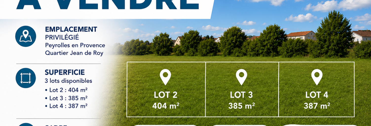 Terrain  385 m² à vendre à Peyrolles-en-Provence (13860)