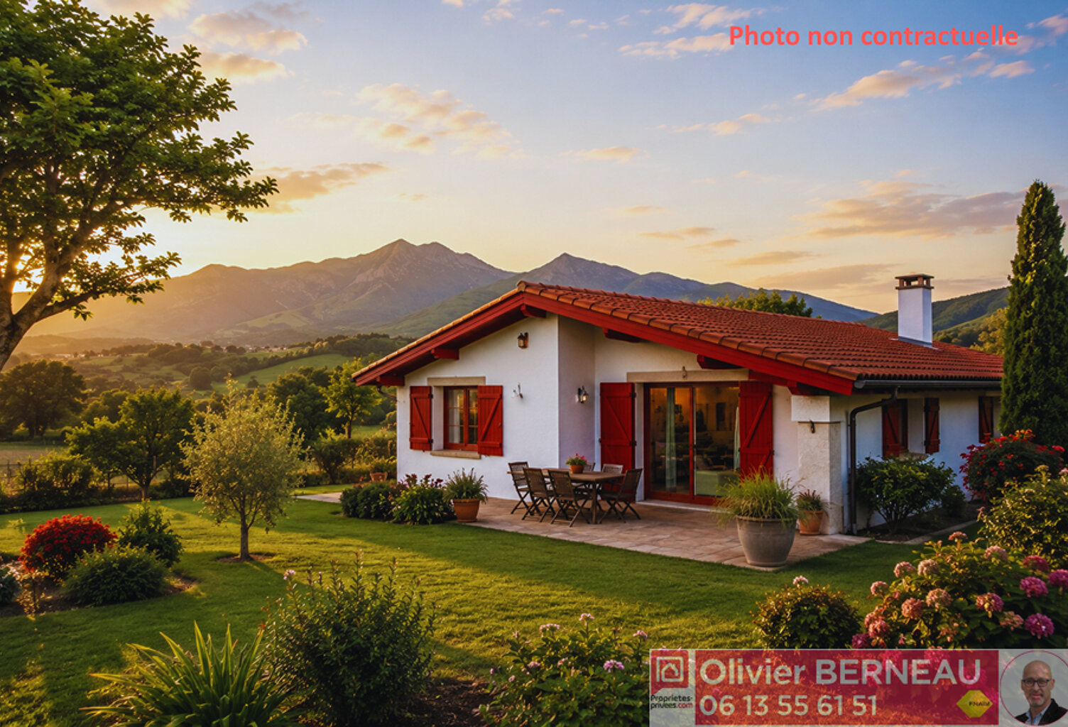 Maison quasi plain pied Espelette 5 pièce(s) 96 m2 avec vue montagnes — photo 1