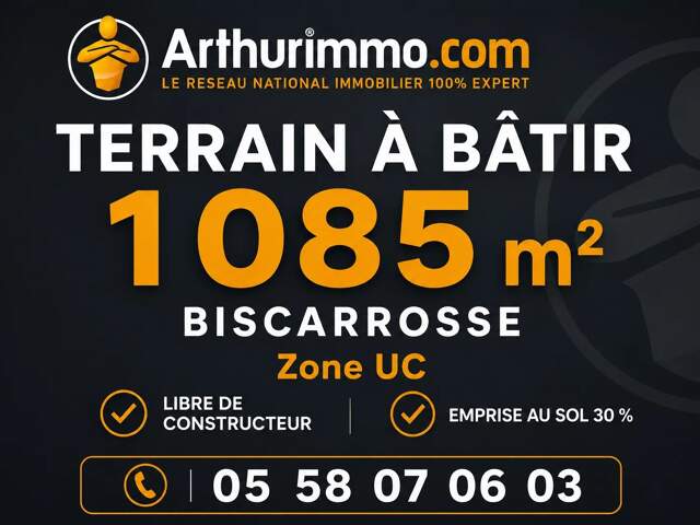 BISCARROSSE – TERRAIN À BÂTIR DE 1 085 m² — photo du bien