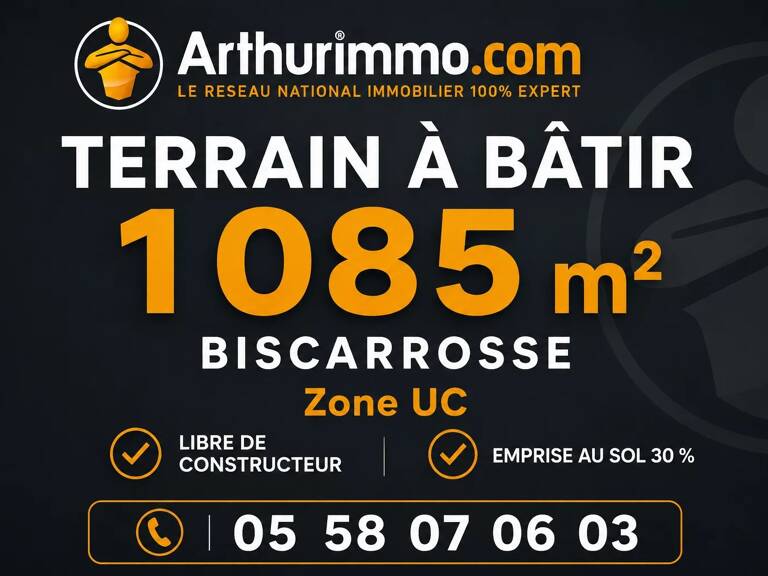 BISCARROSSE – TERRAIN À BÂTIR DE 1 085 m² — photo 1
