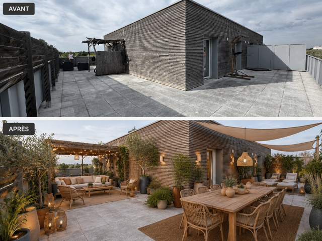 Appartement T 3 avec toit terrasse et double garage. — photo du bien