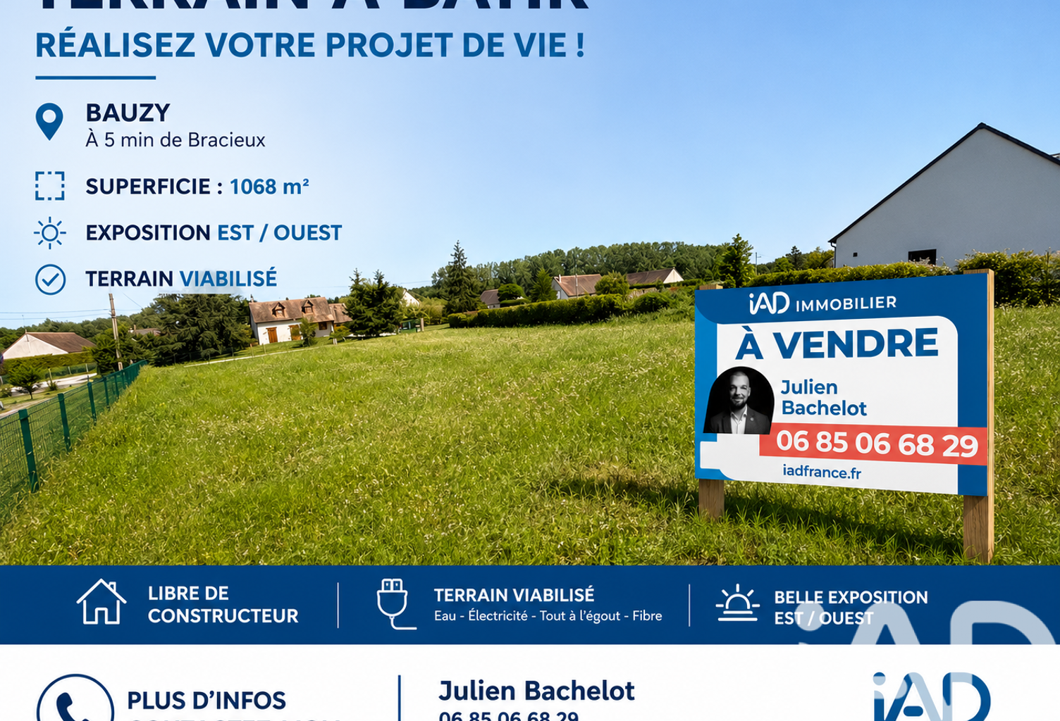 Vente Terrain 1 068 m&sup2; — photo 1