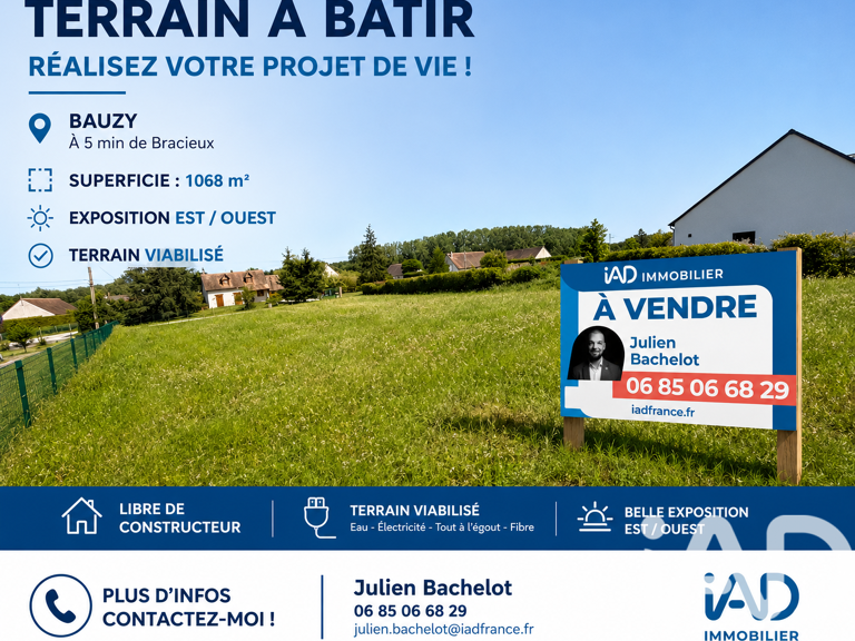 Vente Terrain 1 068 m&sup2; — photo 1