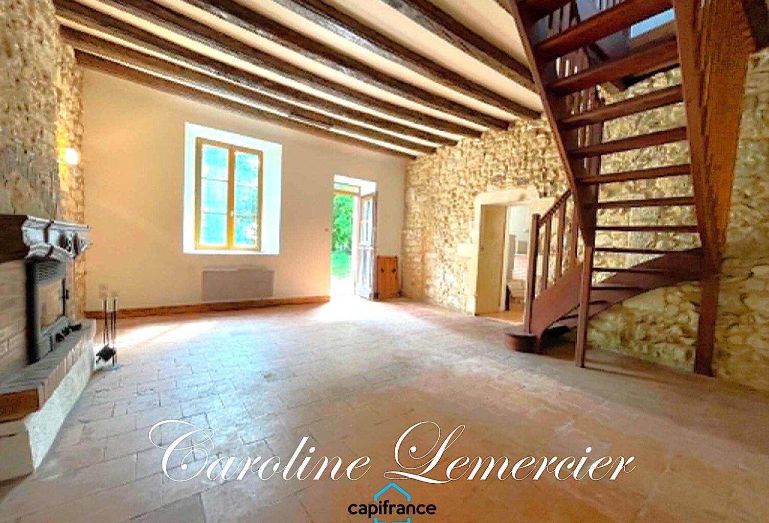 Maison à vendre  5 pièces VOUVRAY SUR HUISNE  (72)Fermette en campagne 100 m² habitables, 3 chambres, terrain 6000 m², cavité souterraine — photo 1