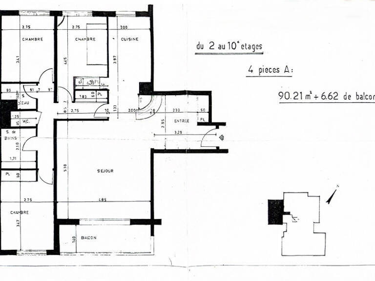 Appartement à vendre 4 pièces COURBEVOIE (92) — photo 1